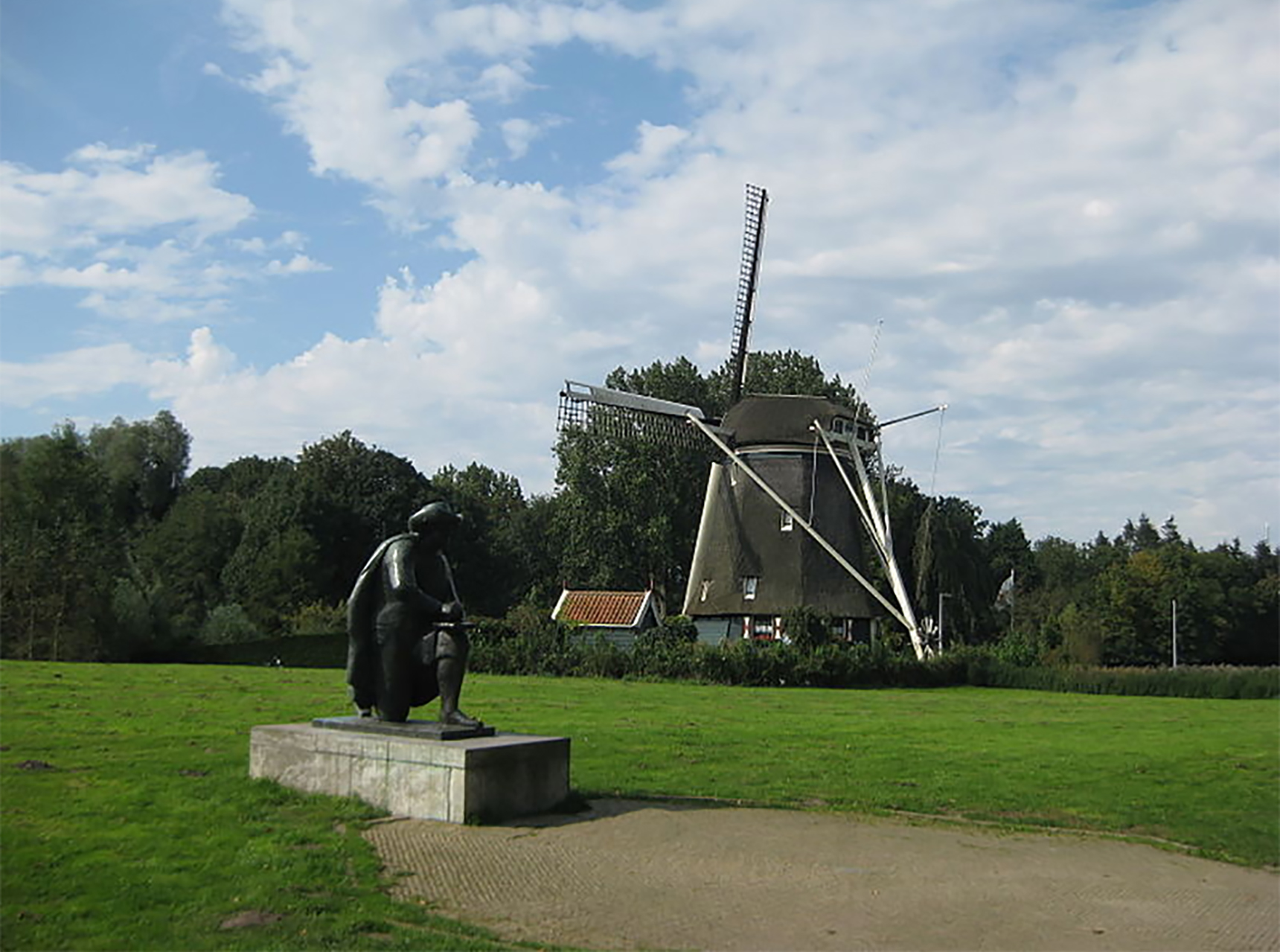 Rembrandt-drawing-Riekermolen-windmill-Amstel-park